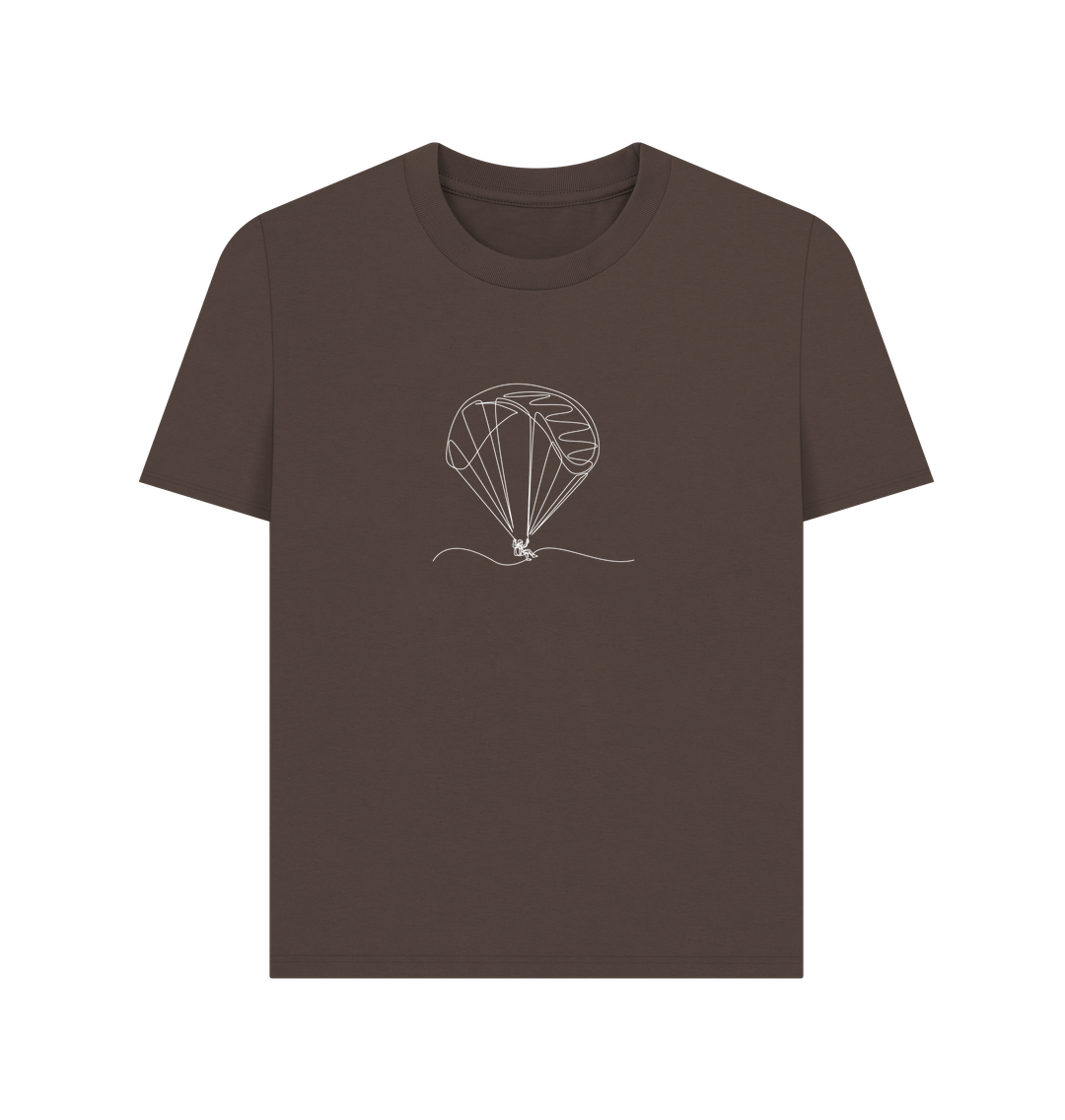 Chocolate Women's Parachute Organic Cotton Basic Tee (White)