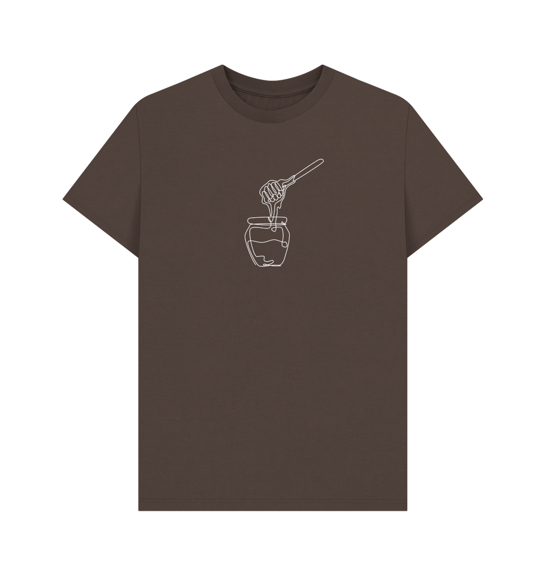 Chocolate Men's Honey Organic Cotton Basic Tee (White)