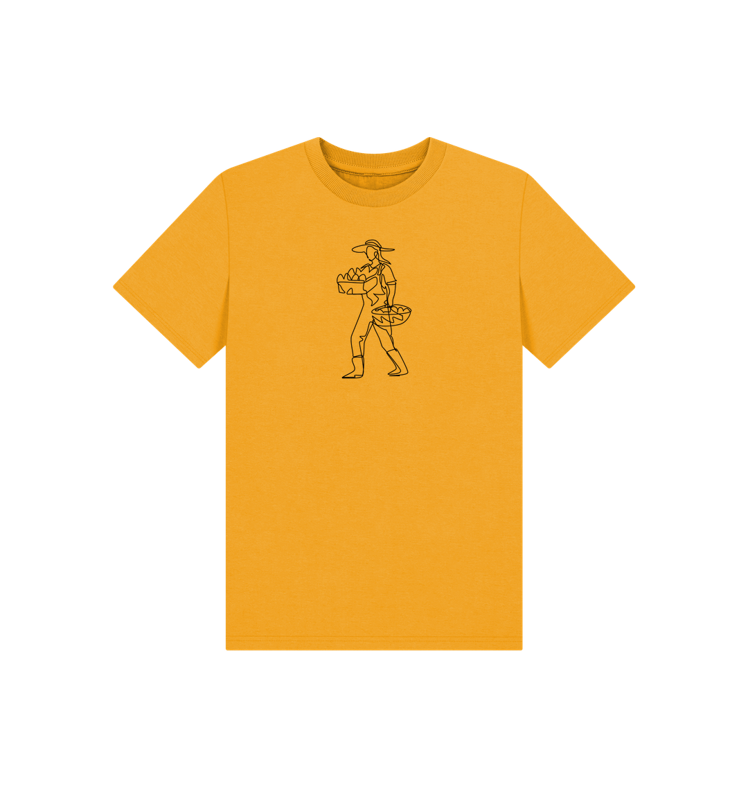Mustard Kid's Harvest Organic Cotton Basic Tee (Black)