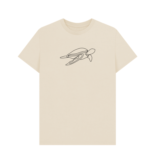 Oat Men's Sea Turtle Organic Cotton Basic Tee (Black)