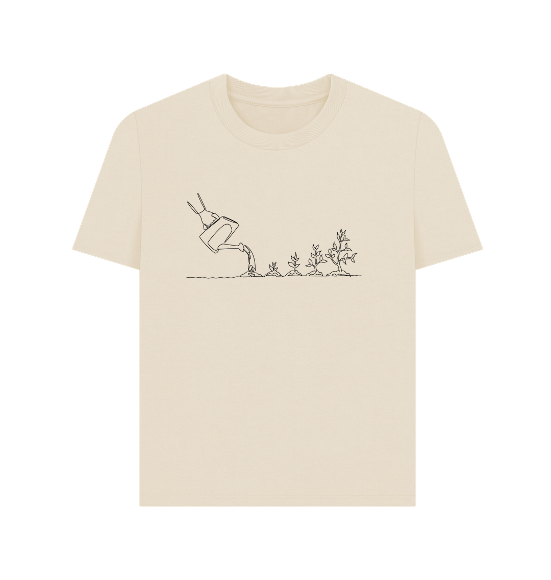 Oat Women's Gardening Organic Cotton Basic Tee (Black)