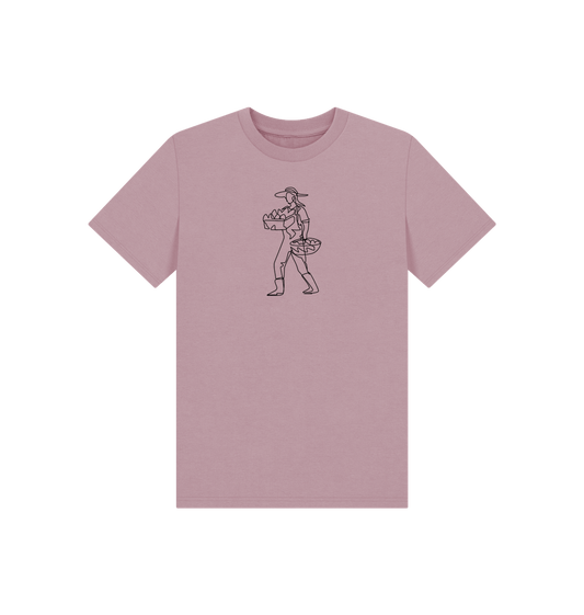 Mauve Kid's Harvest Organic Cotton Basic Tee (Black)