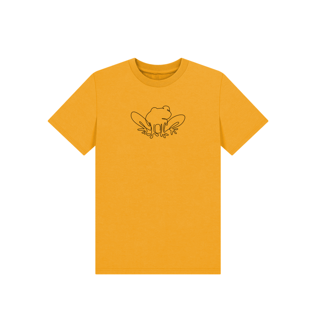 Mustard Kid's Frog Organic Cotton Basic Tee (Black)