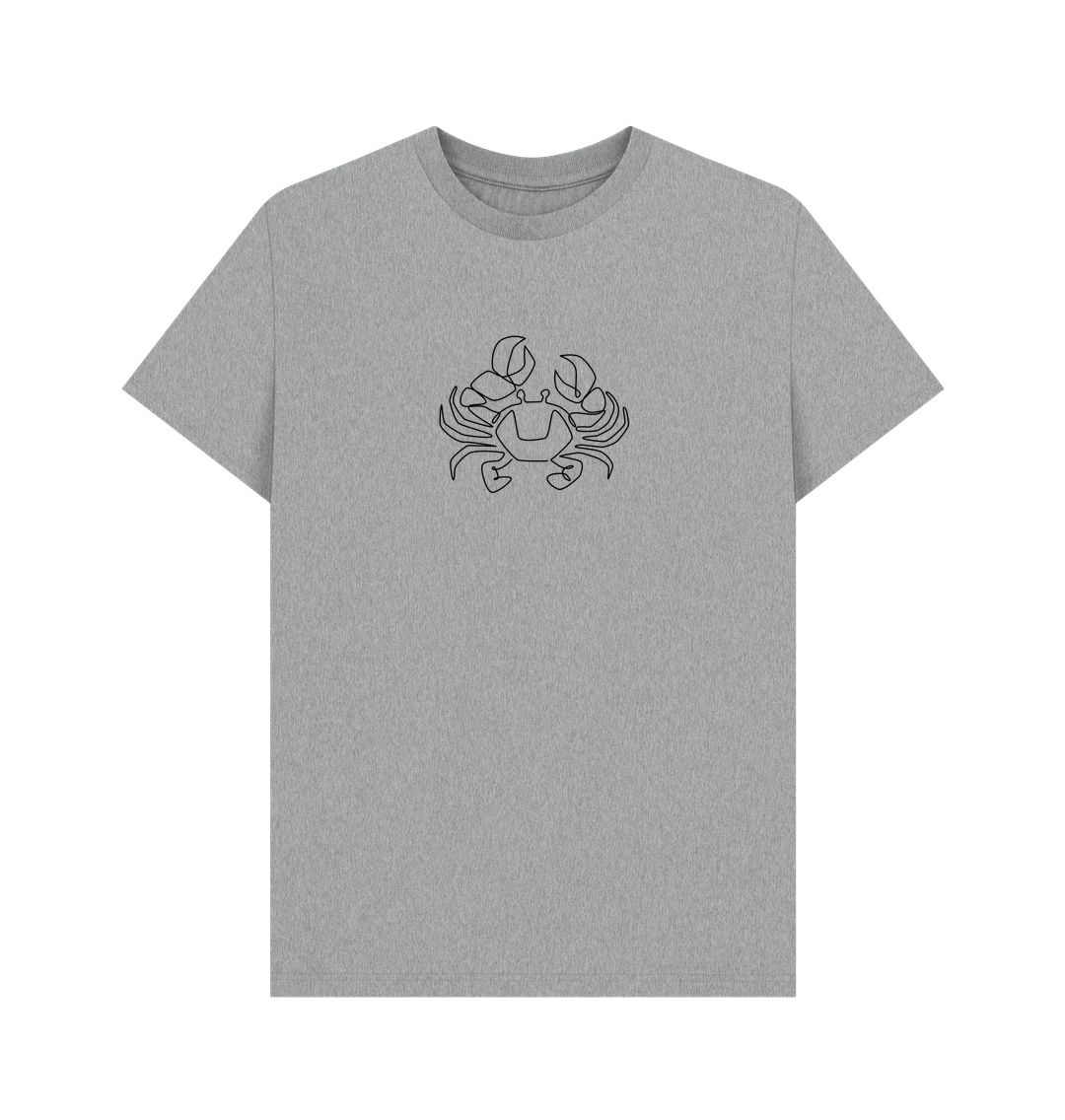 Athletic Grey Men's Crab Organic Cotton Basic Tee (Black)