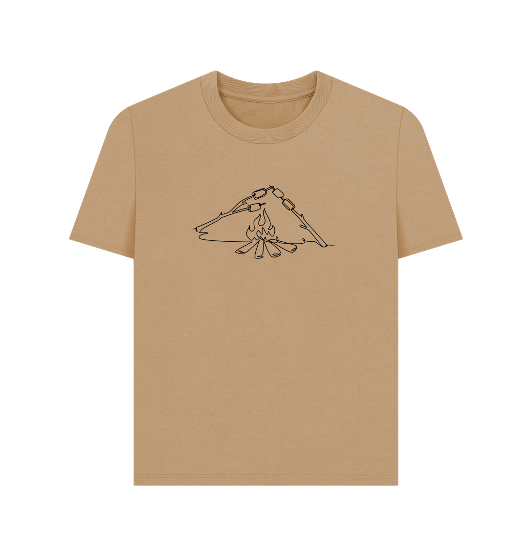 Sand Women's S'mores Organic Cotton Basic Tee (Black)