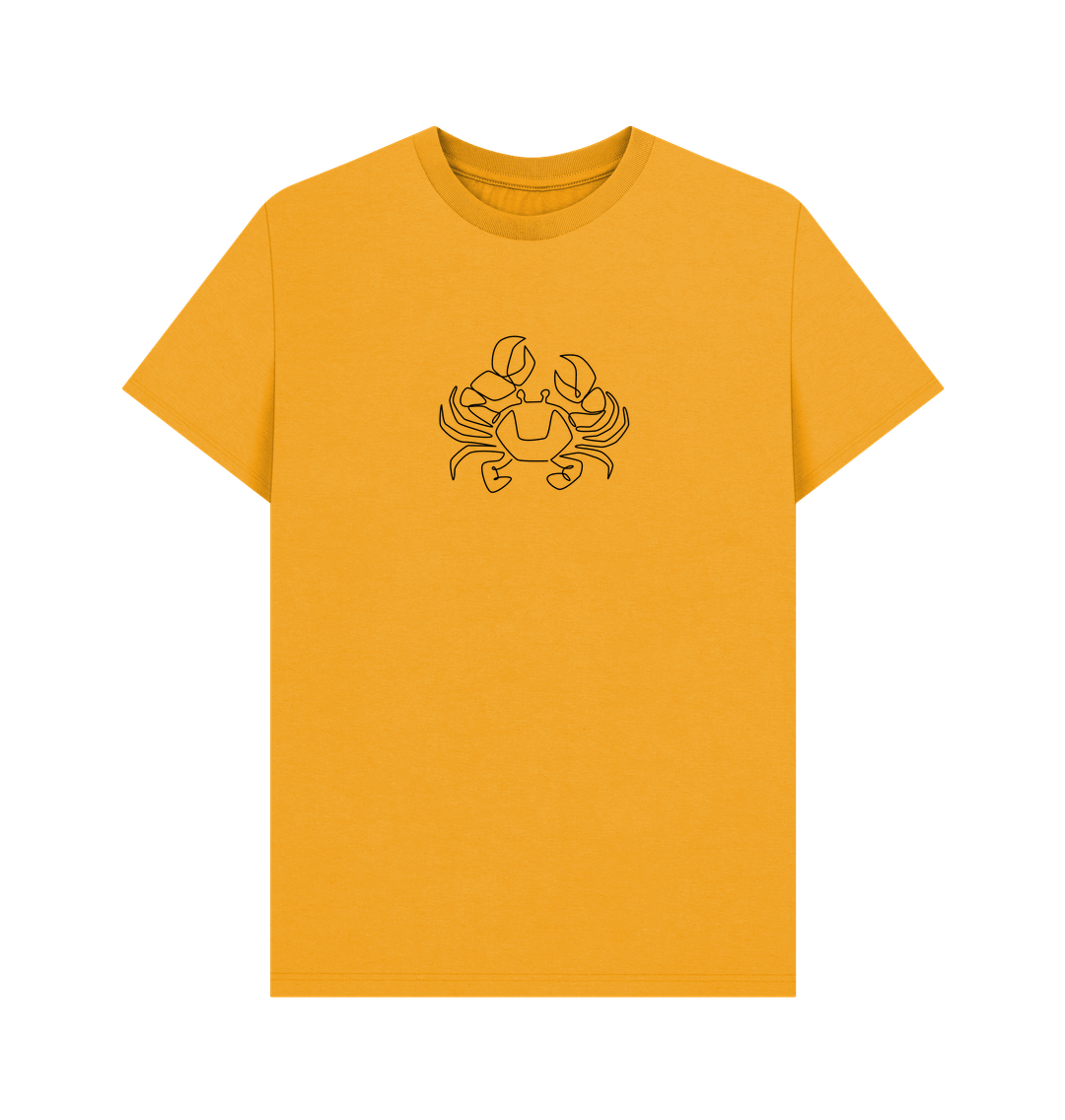 Mustard Men's Crab Organic Cotton Basic Tee (Black)