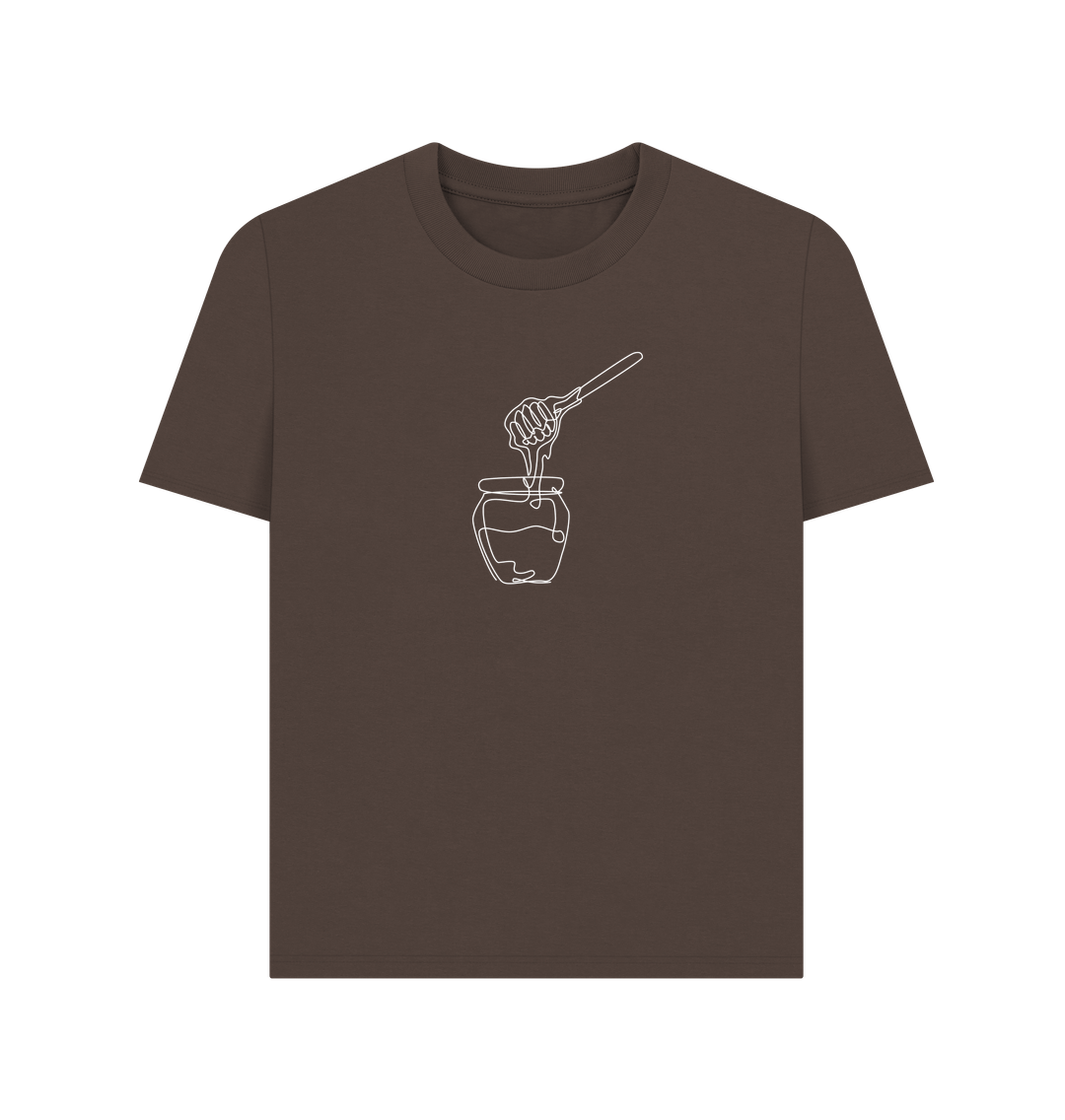 Chocolate Women's Honey Organic Cotton Basic Tee (White)