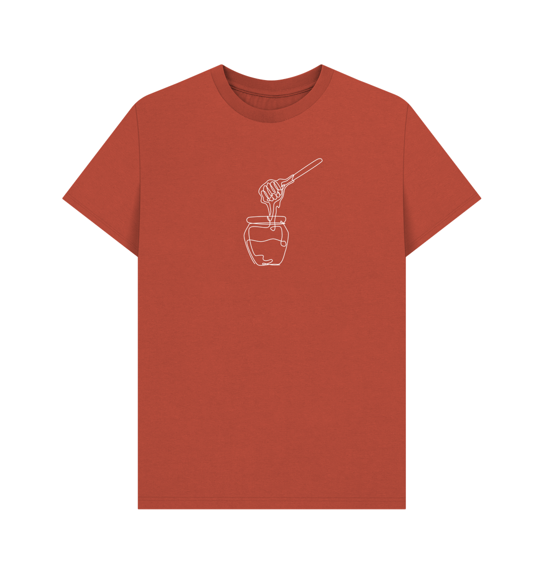 Rust Men's Honey Organic Cotton Basic Tee (White)