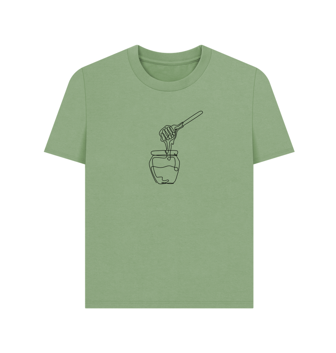 Sage Women's Honey Organic Cotton Basic Tee (Black)