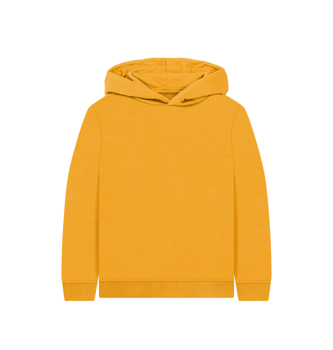 Mustard Kid's Solid Organic Cotton Pullover Hoodie