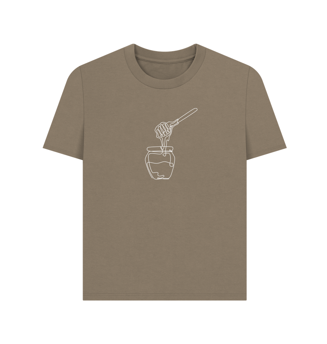 Willow Women's Honey Organic Cotton Basic Tee (White)