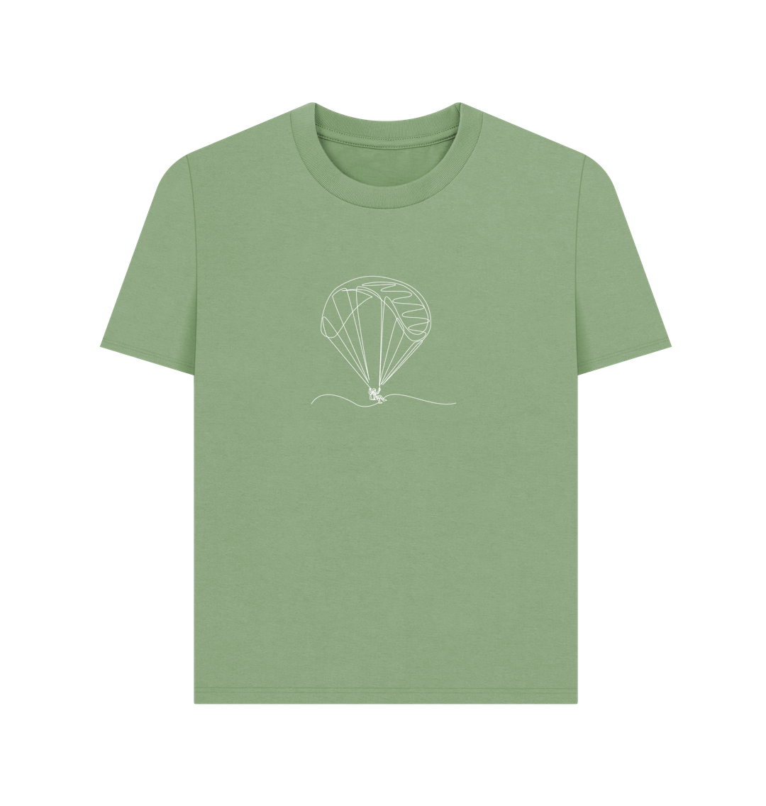 Sage Women's Parachute Organic Cotton Basic Tee (White)