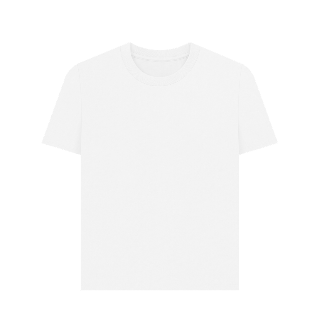 White Women's Solid Organic Cotton Basic Tee