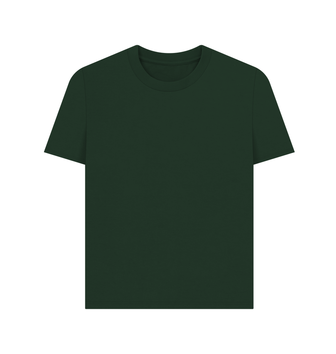Evergreen Women's Solid Organic Cotton Basic Tee