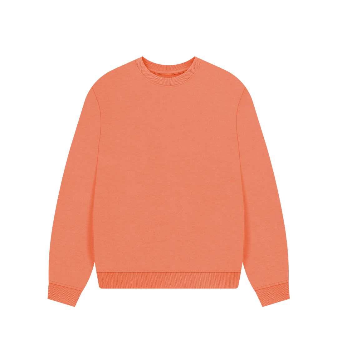 Apricot Women's Solid Organic Oversized Crewneck - NEW