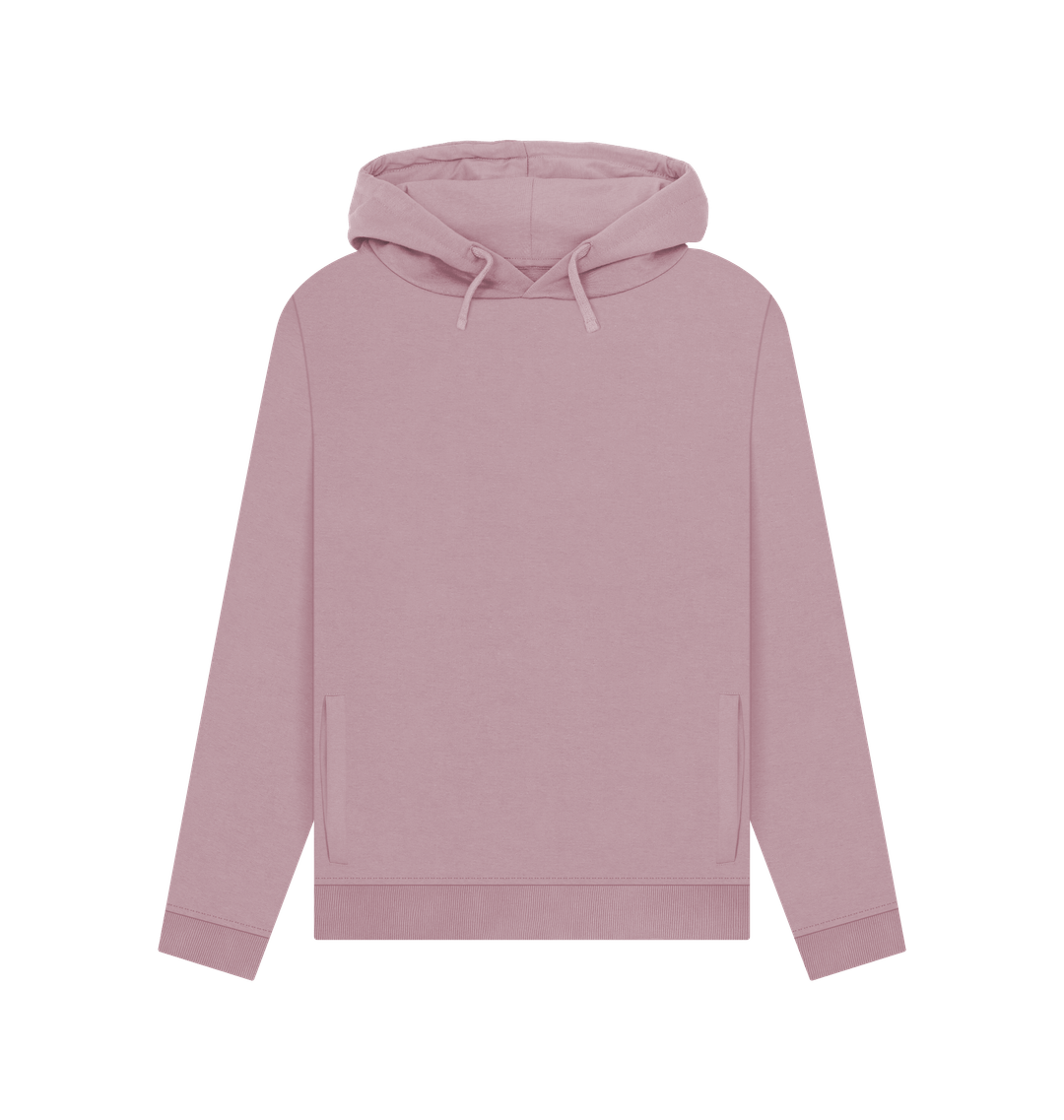 Mauve Women's Solid Organic Cotton Pullover Hoodie