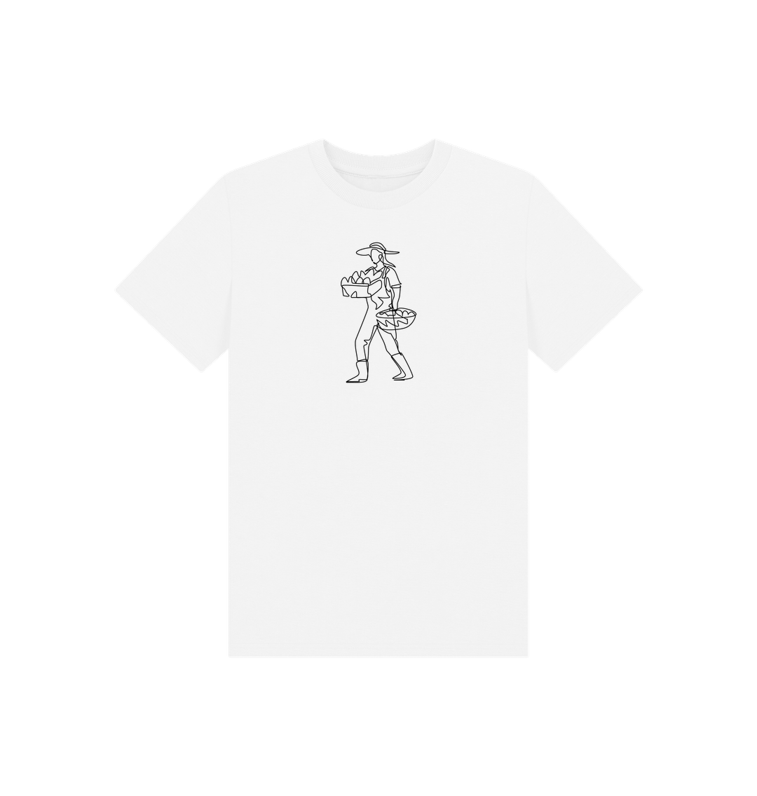 White Kid's Harvest Organic Cotton Basic Tee (Black)