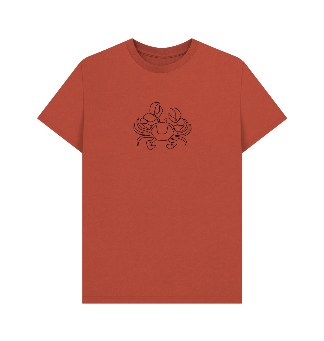 Rust Men's Crab Organic Cotton Basic Tee (Black)