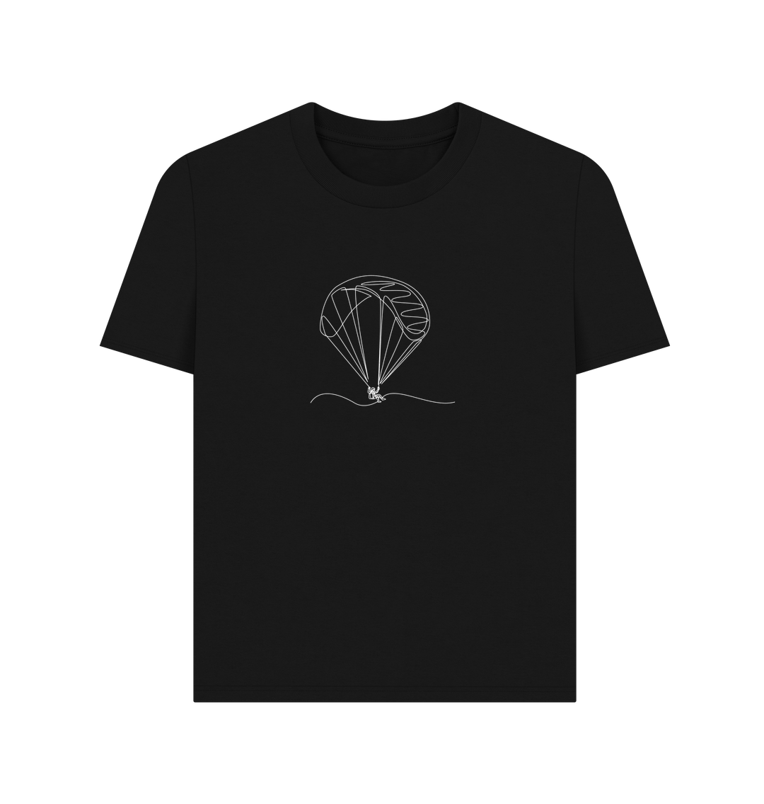 Black Women's Parachute Organic Cotton Basic Tee (White)
