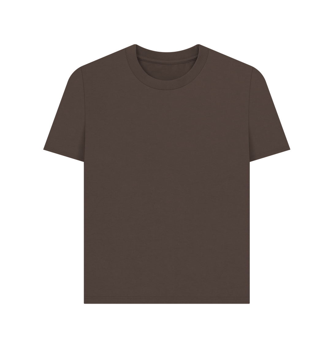 Chocolate Women's Solid Organic Cotton Basic Tee