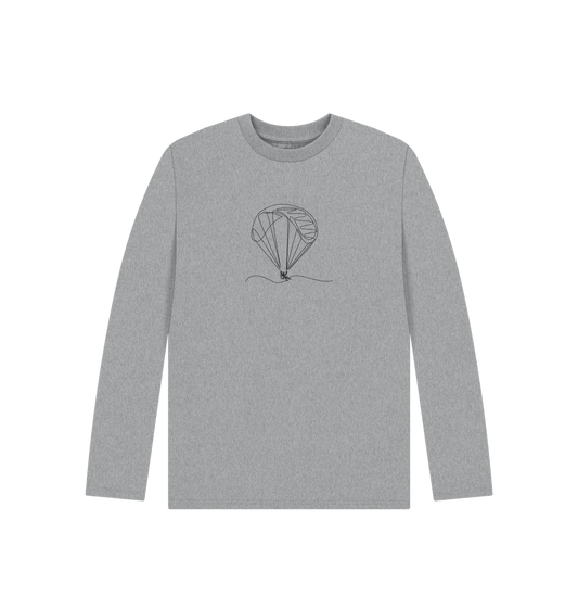 Athletic Grey Kid's Parachute Organic Cotton Long Sleeve Tee (Black)