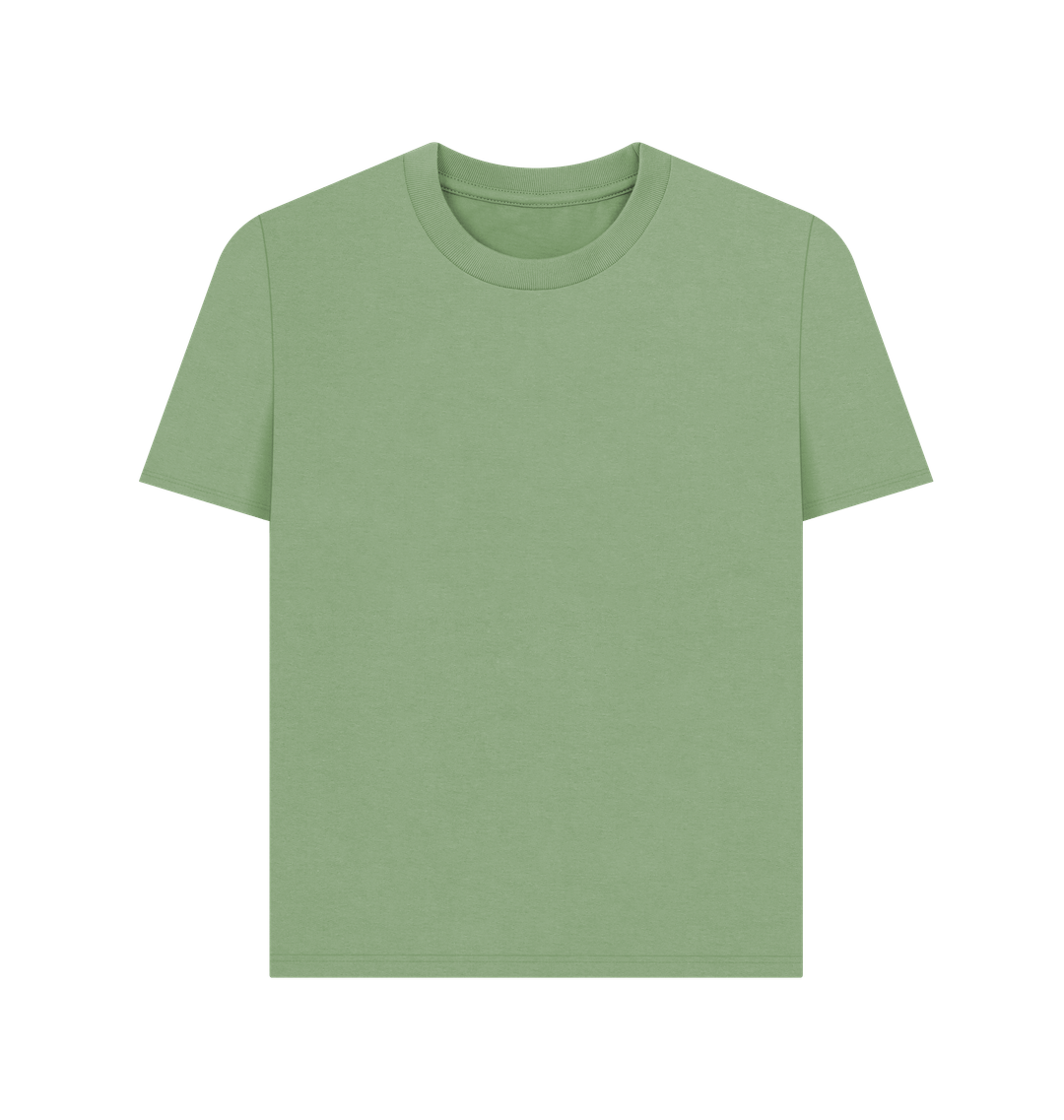 Sage Women's Solid Organic Cotton Basic Tee