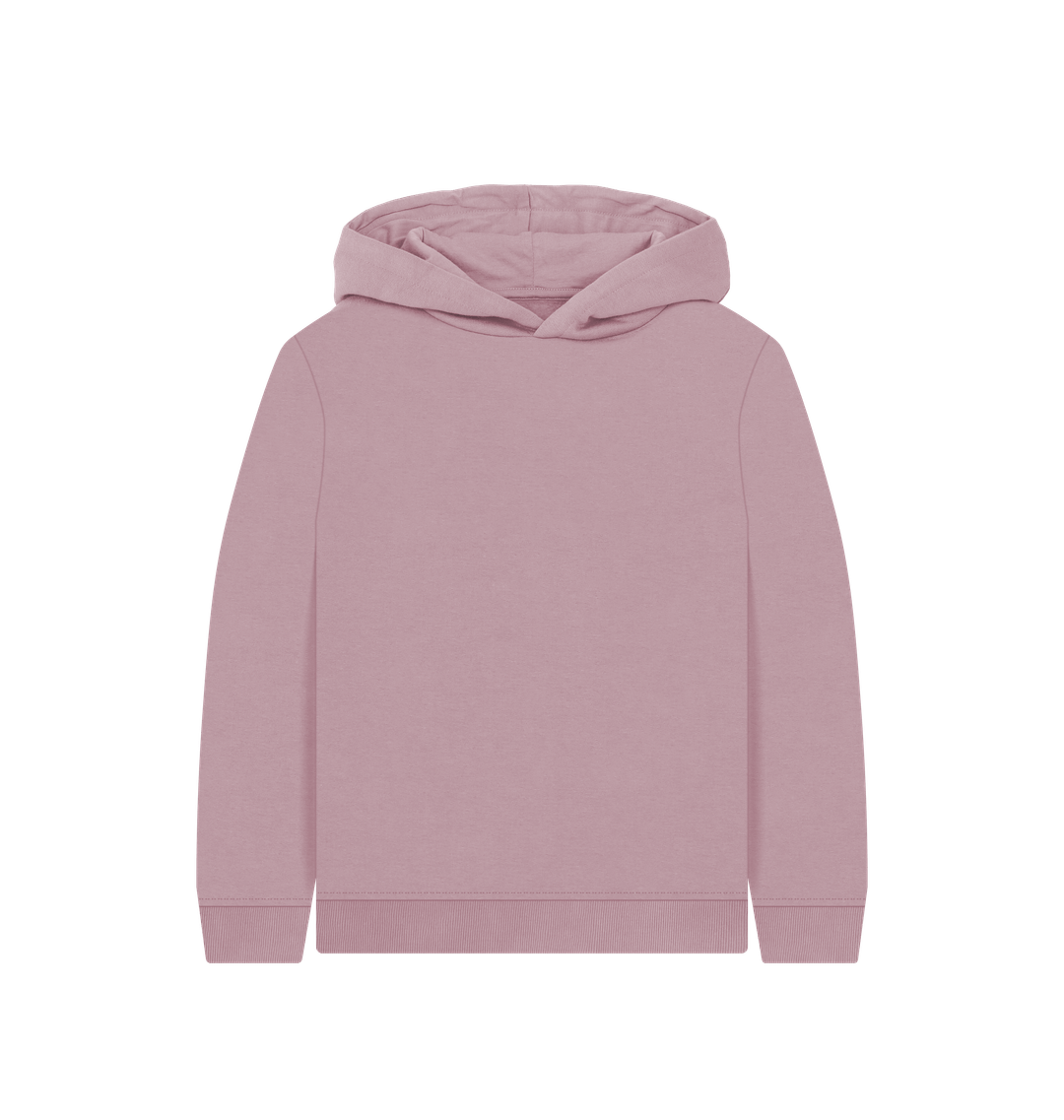 Mauve Kid's Solid Organic Cotton Pullover Hoodie