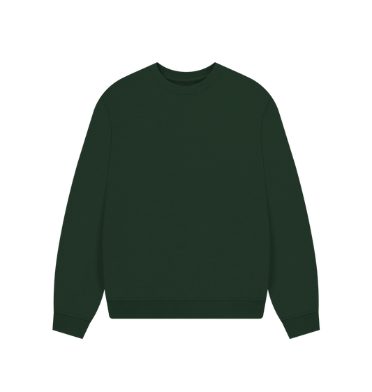 Evergreen Women's Solid Organic Oversized Crewneck - NEW