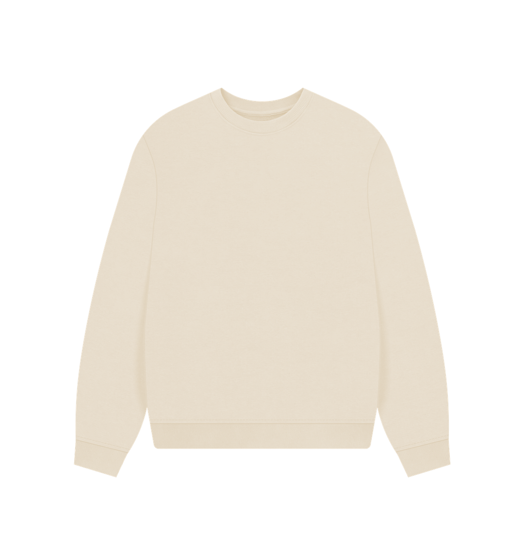 Oat Women's Solid Organic Oversized Crewneck - NEW