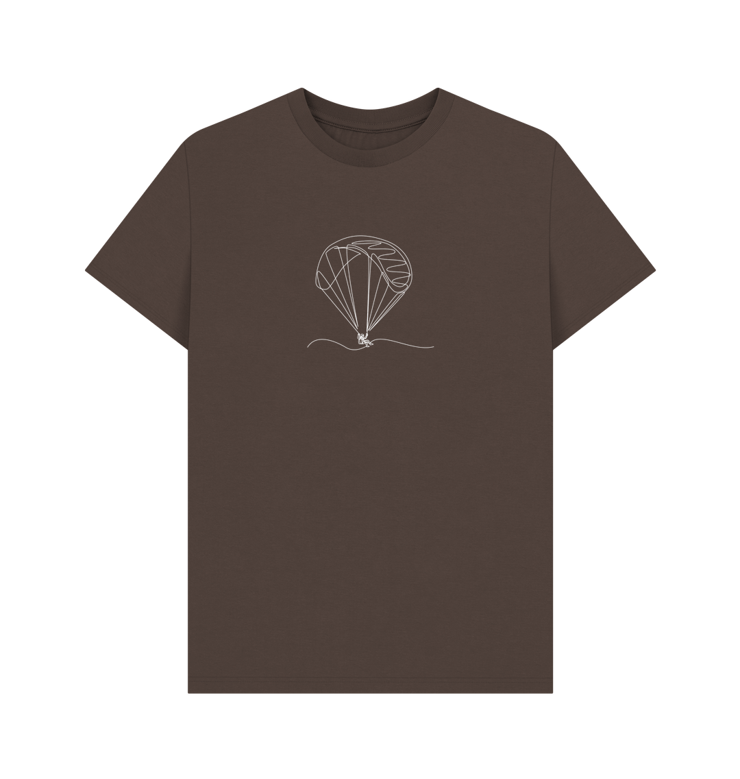 Chocolate Men's Parachute Organic Cotton Basic Tee (White)