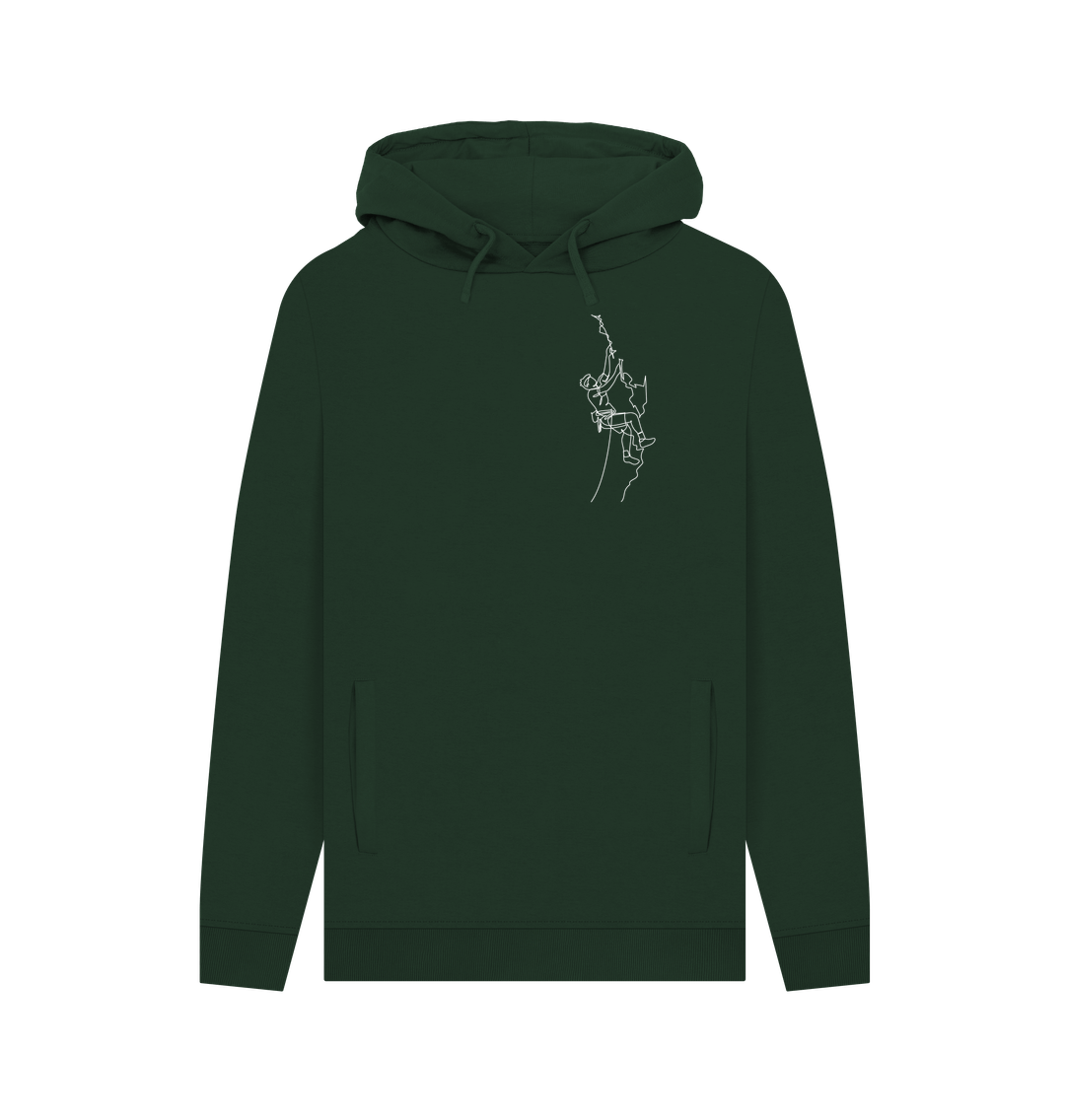 Evergreen Men's Climber Organic Cotton Pullover Hoodie (White)