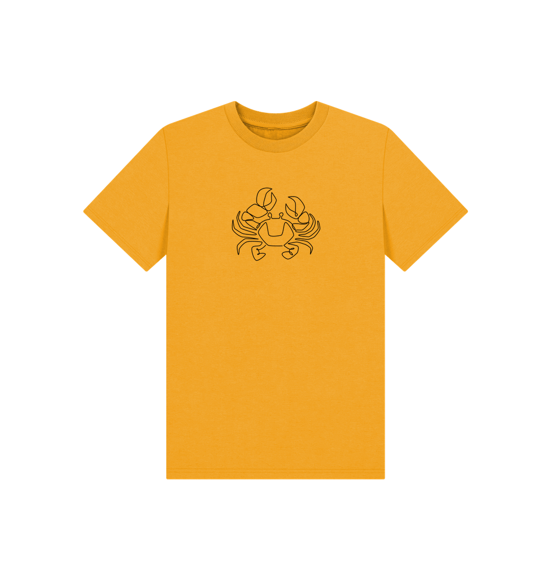 Mustard Kid's Crab Organic Cotton Basic Tee (Black)