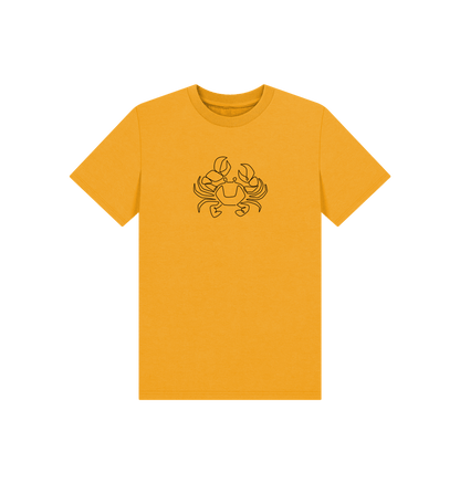 Mustard Kid's Crab Organic Cotton Basic Tee (Black)