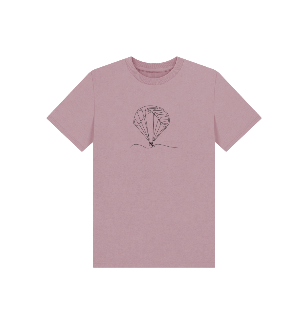 Mauve Kid's Parachute Organic Cotton Basic Tee (Black)