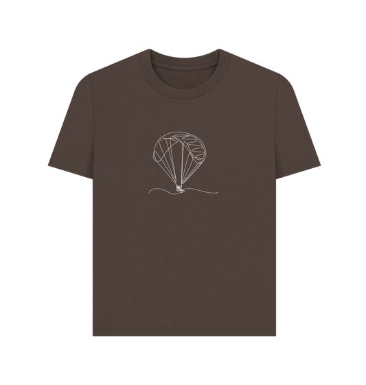 Chocolate Women's Parachute Organic Cotton Basic Tee (White)