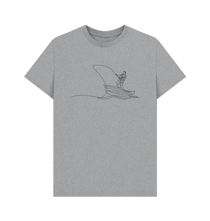 Athletic Grey Men's Fisherman Organic Cotton Basic Tee (Black)