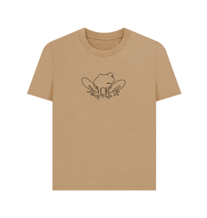 Sand Women's Frog Organic Cotton Basic Tee (Black)