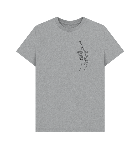 Athletic Grey Men's Climber Organic Cotton Basic Tee (Black)