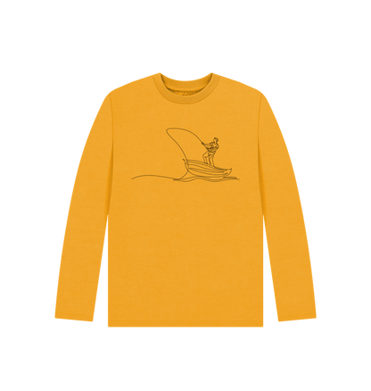 Mustard Kid's Fisherman Organic Cotton Long Sleeve Tee (Black)