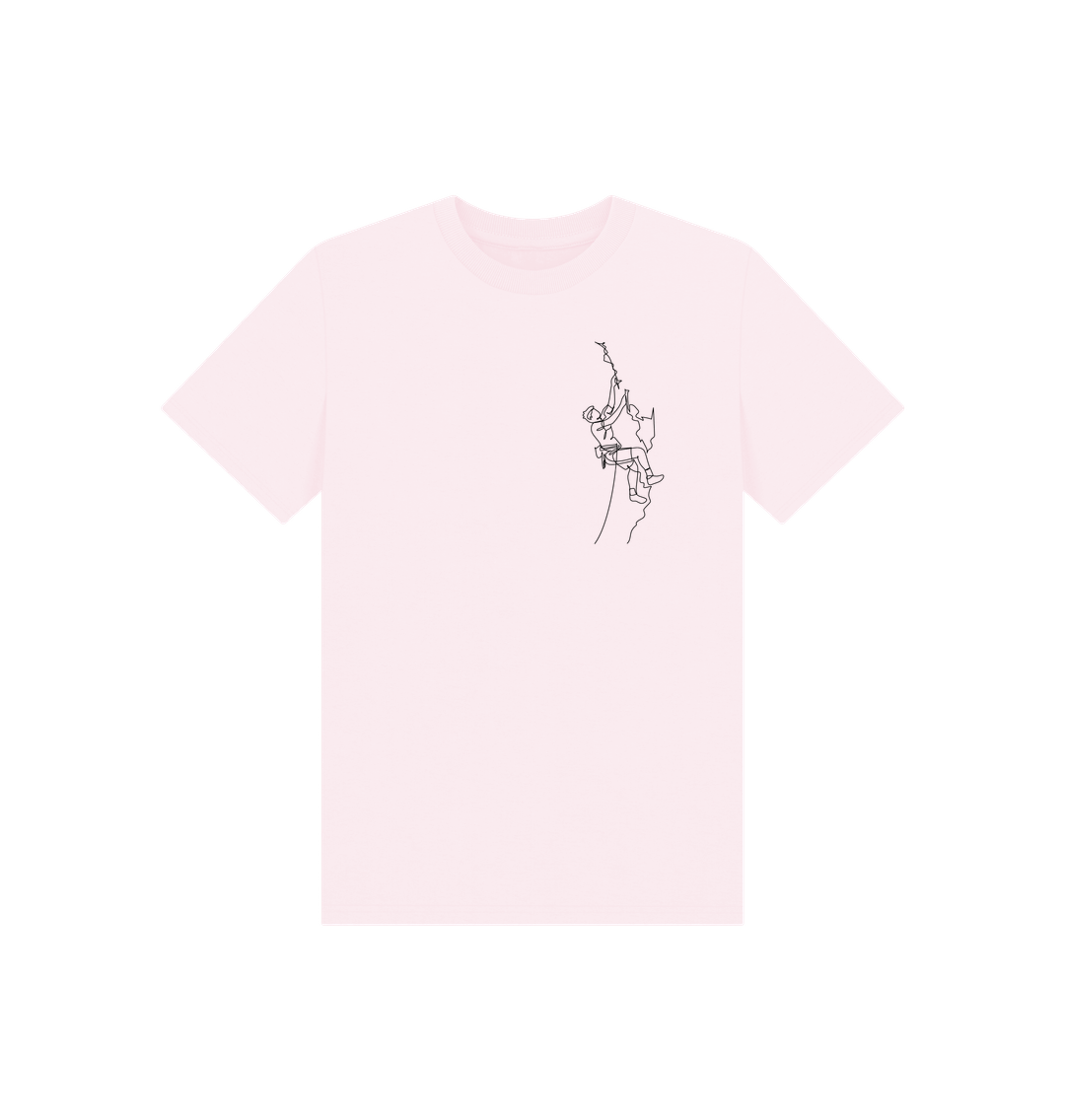 Pink Kid's Climber Organic Cotton Basic Tee (Black)