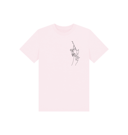 Pink Kid's Climber Organic Cotton Basic Tee (Black)