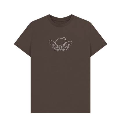 Chocolate Men's Frog Organic Cotton Basic Tee (White)