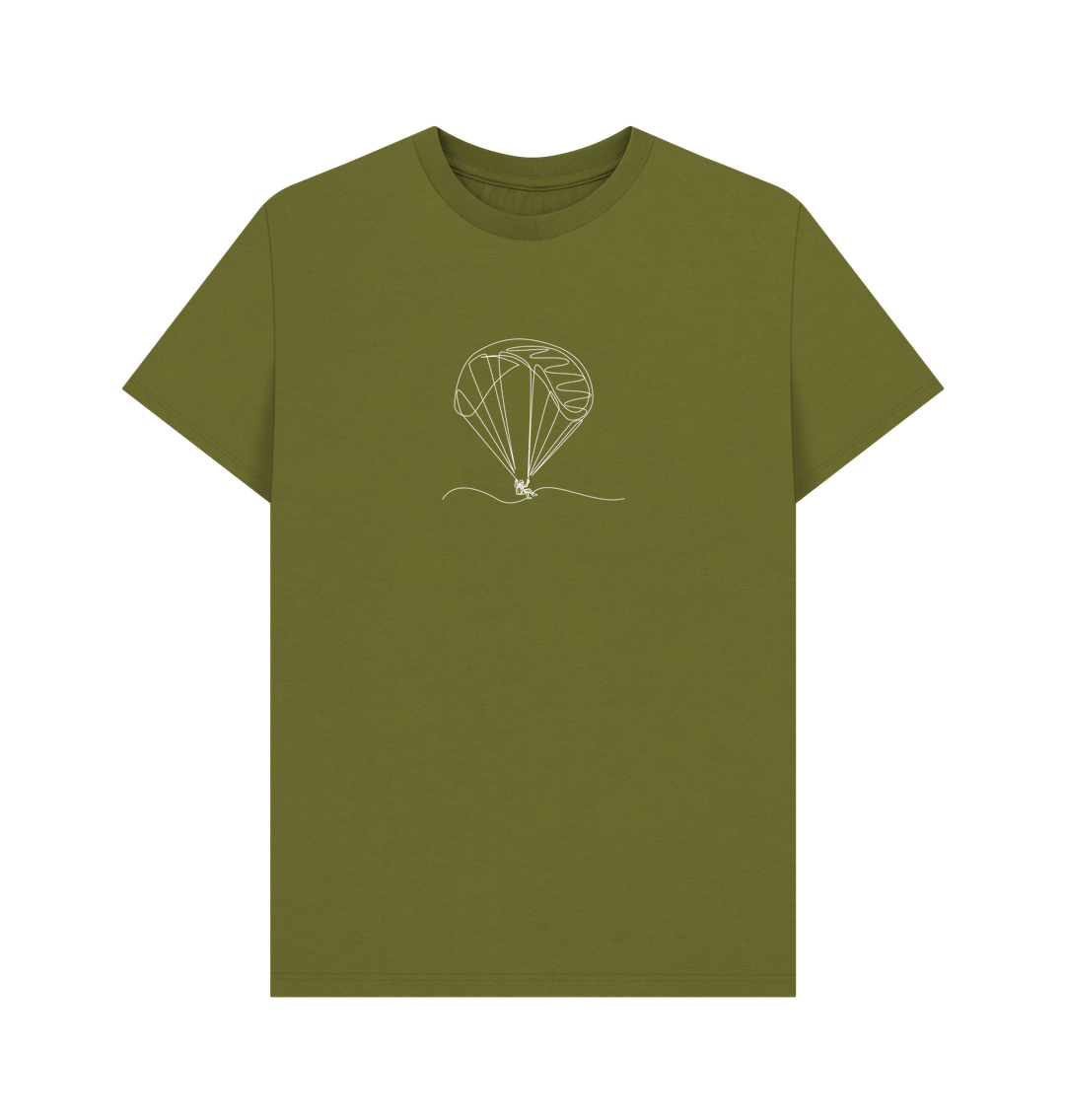 Moss Green Men's Parachute Organic Cotton Basic Tee (White)