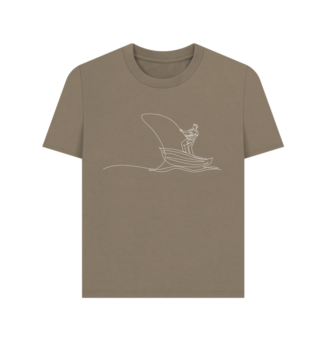 Willow Women's Fisherman Organic Cotton Basic Tee (White)