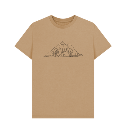 Sand Men's Camping Organic Cotton Basic Tee (Black)