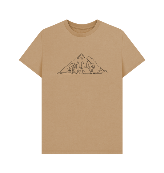 Sand Men's Camping Organic Cotton Basic Tee (Black)