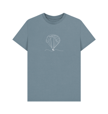 Stone Blue Men's Parachute Organic Cotton Basic Tee (White)