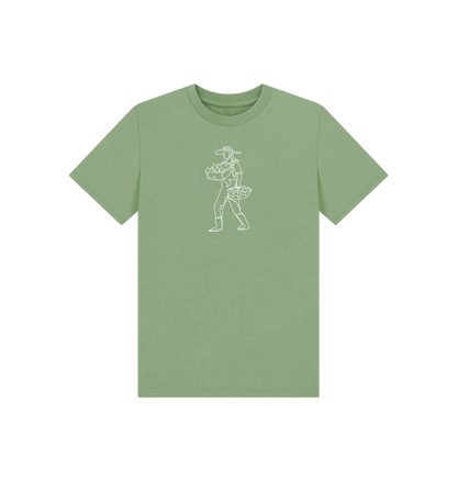 Sage Kid's Harvest Organic Cotton Basic Tee (White)