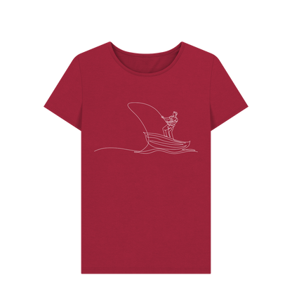 Cherry Women's Fisherman Organic Cotton Crewneck Tee (White)