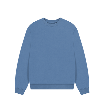 Solent Women's Solid Organic Cotton Oversized Crewneck